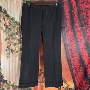 NWT Semantiks Sz 14P Black Pinstripe Straight Leg Career Pants